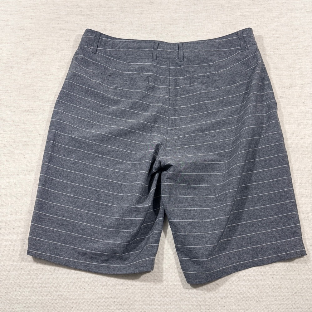 Goodfellow & Co Hybrid Shorts Mens 34 Gray Good Pinstripe Quick Dry Swim Trunk - Picture 3 of 5